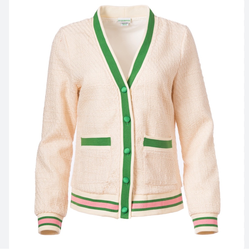 Vintage Tweed Varsity Cardigan